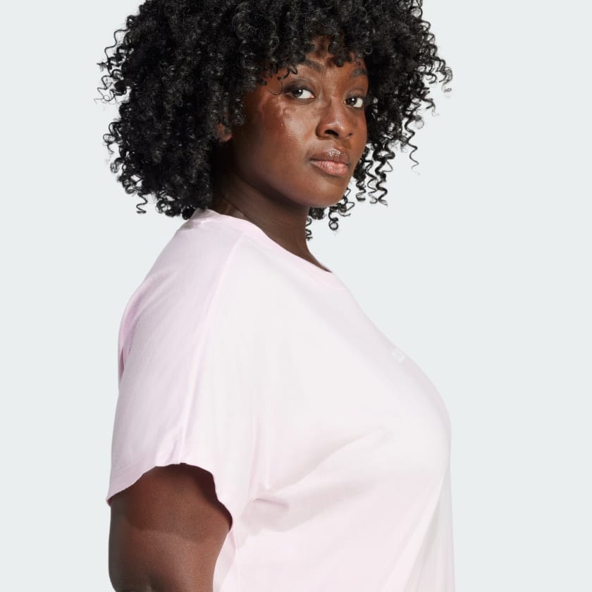 Women's adidas Essentials Linear Cotton Tee (Plus Size)