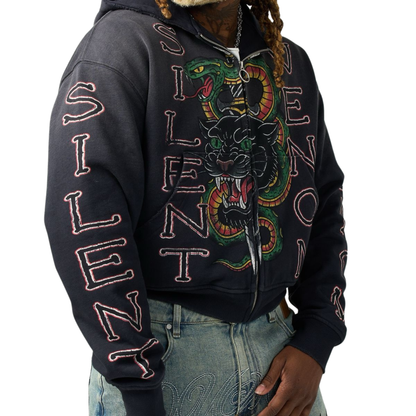 DUAA "Snake" Zip Up Hoodie (Black)
