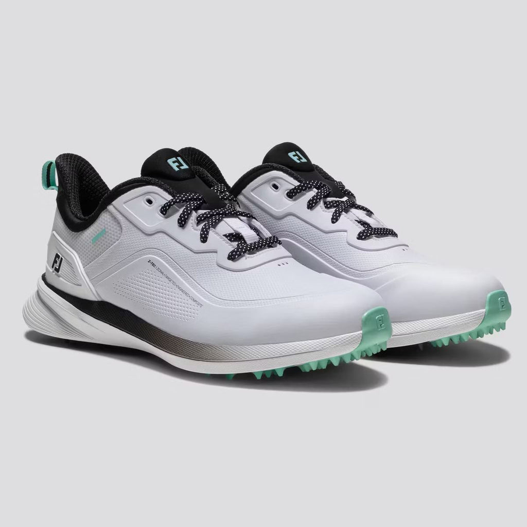 ProSL26 Spikeless Golf Shoes White/Black/Teal