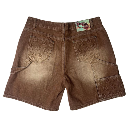 DRY ROT "Dr. Stamped" Cargo Shorts (Brown)