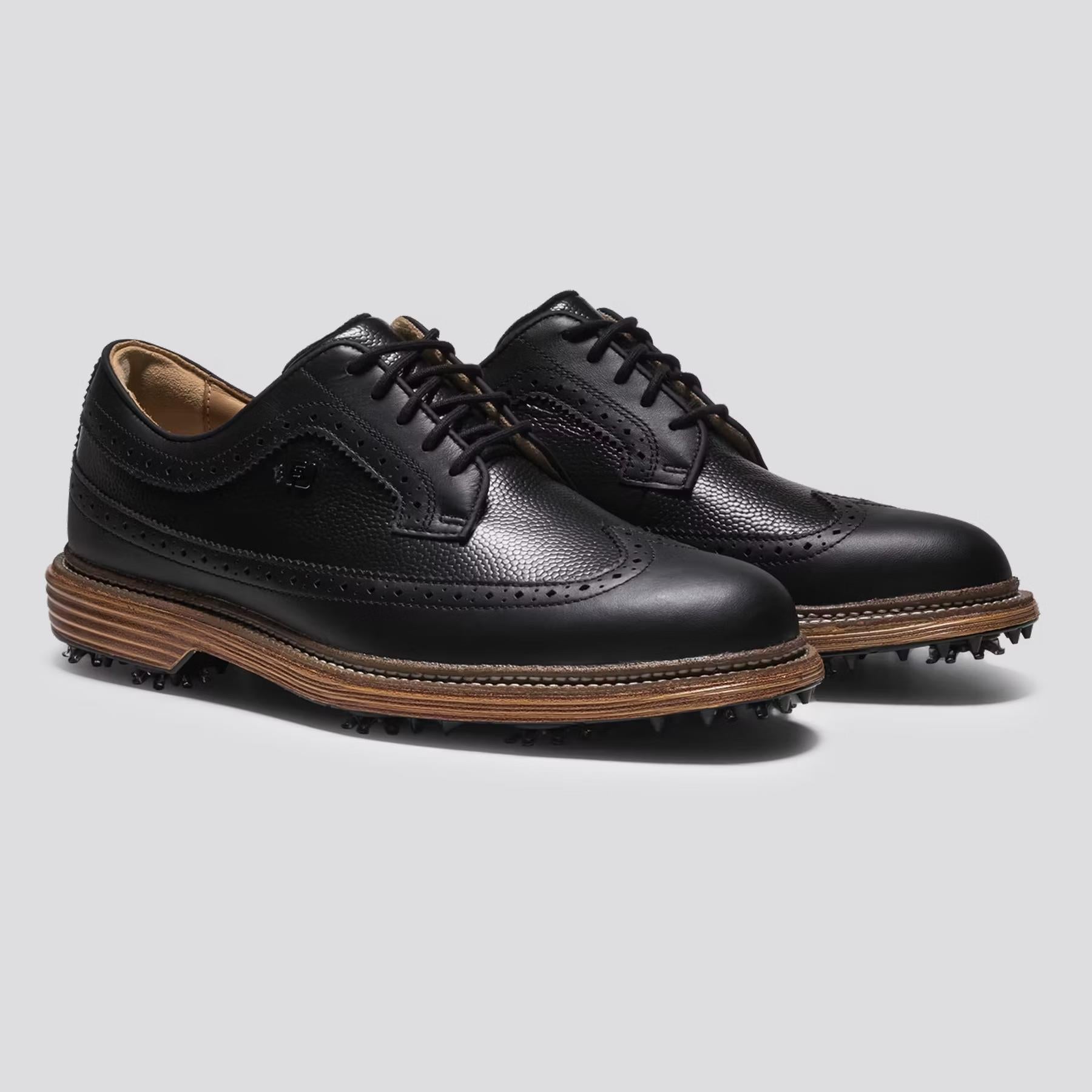 Premiere Series Marquis Cleated Laced Golf Shoes Black/Brown