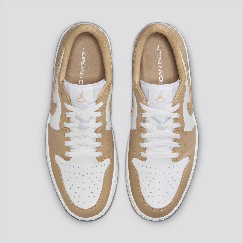 Air Jordan 1 Low Spikeless Golf Shoes White/Linen White