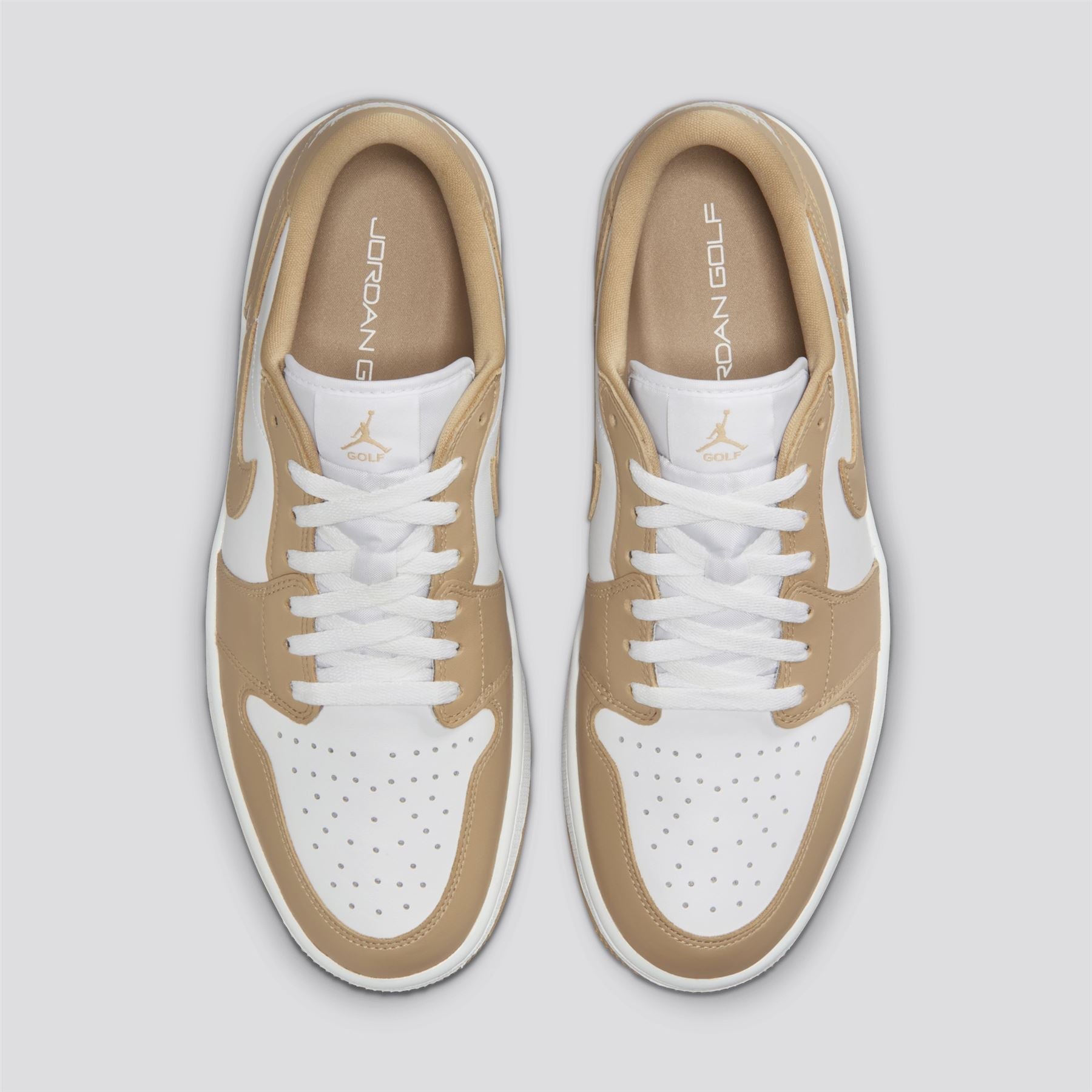 Air Jordan 1 Low Spikeless Golf Shoes White/Linen White