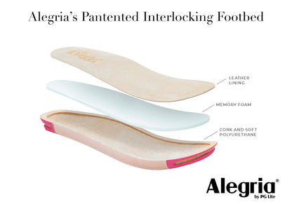 Alegria Kayla Womens Comfortable Leather Open Back Shoes