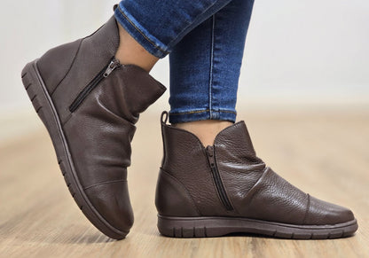 Balatore Claudia Womens Comfortable Leather Ankle Boots Made In Brazil