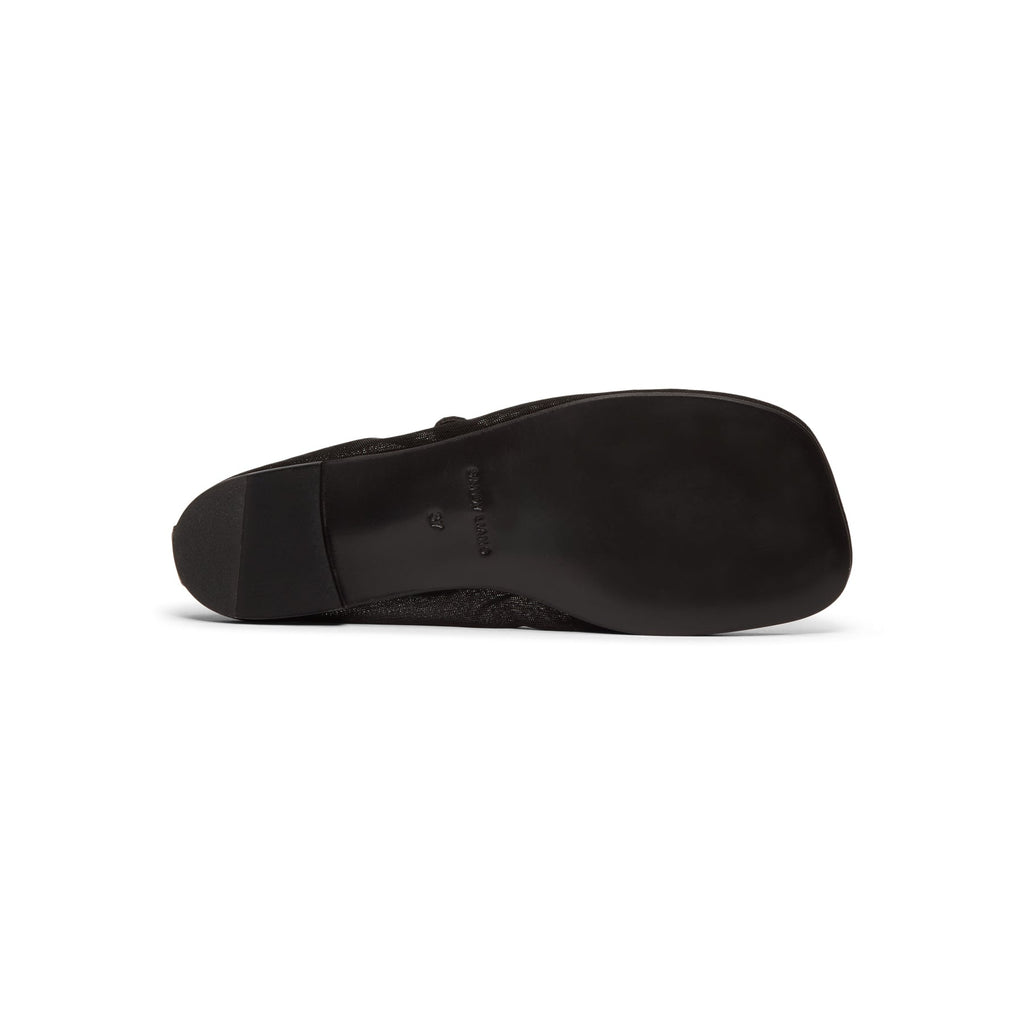 SANDY LIANG Mary Jane Mesh Ballerina Flats (Black)