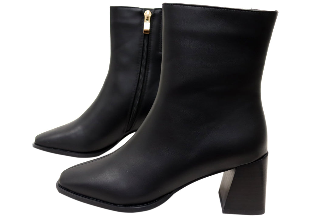 Billini Alania Womens Comfortable Mid Heel Ankle Boots