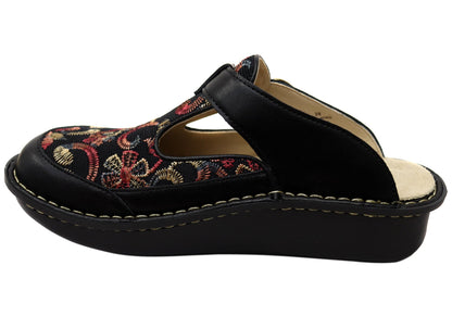 Alegria Classic Handcraft Womens Leather Clogs Open Back Shoes