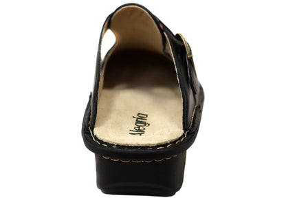 Alegria Classic Handcraft Womens Leather Clogs Open Back Shoes