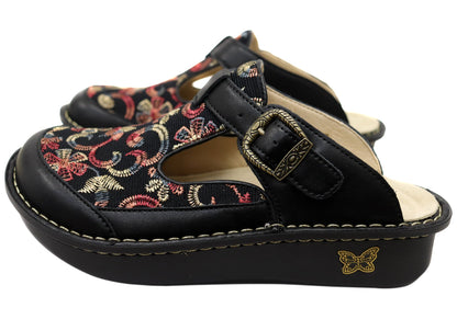 Alegria Classic Handcraft Womens Leather Clogs Open Back Shoes