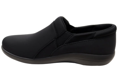Alegria Duette Womens Comfortable Slip On Shoes Liquid Black
