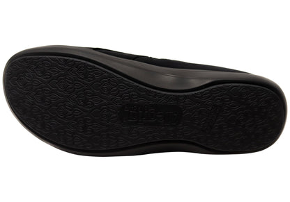 Alegria Duette Womens Comfortable Slip On Shoes Liquid Black