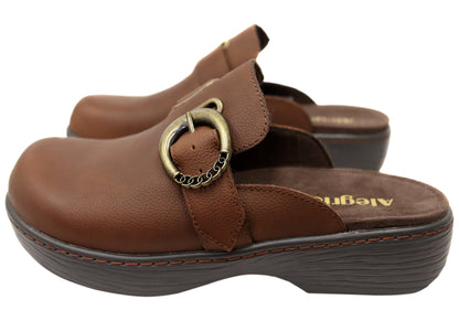 Alegria Osmosis Womens Comfortable Leather Backless Slip On Clogs