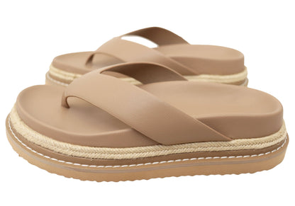 Billini Arley Womens Comfortable Platform Thongs Sandals