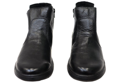 Balatore Cora Womens Comfortable Leather Ankle Boots Made In Brazil