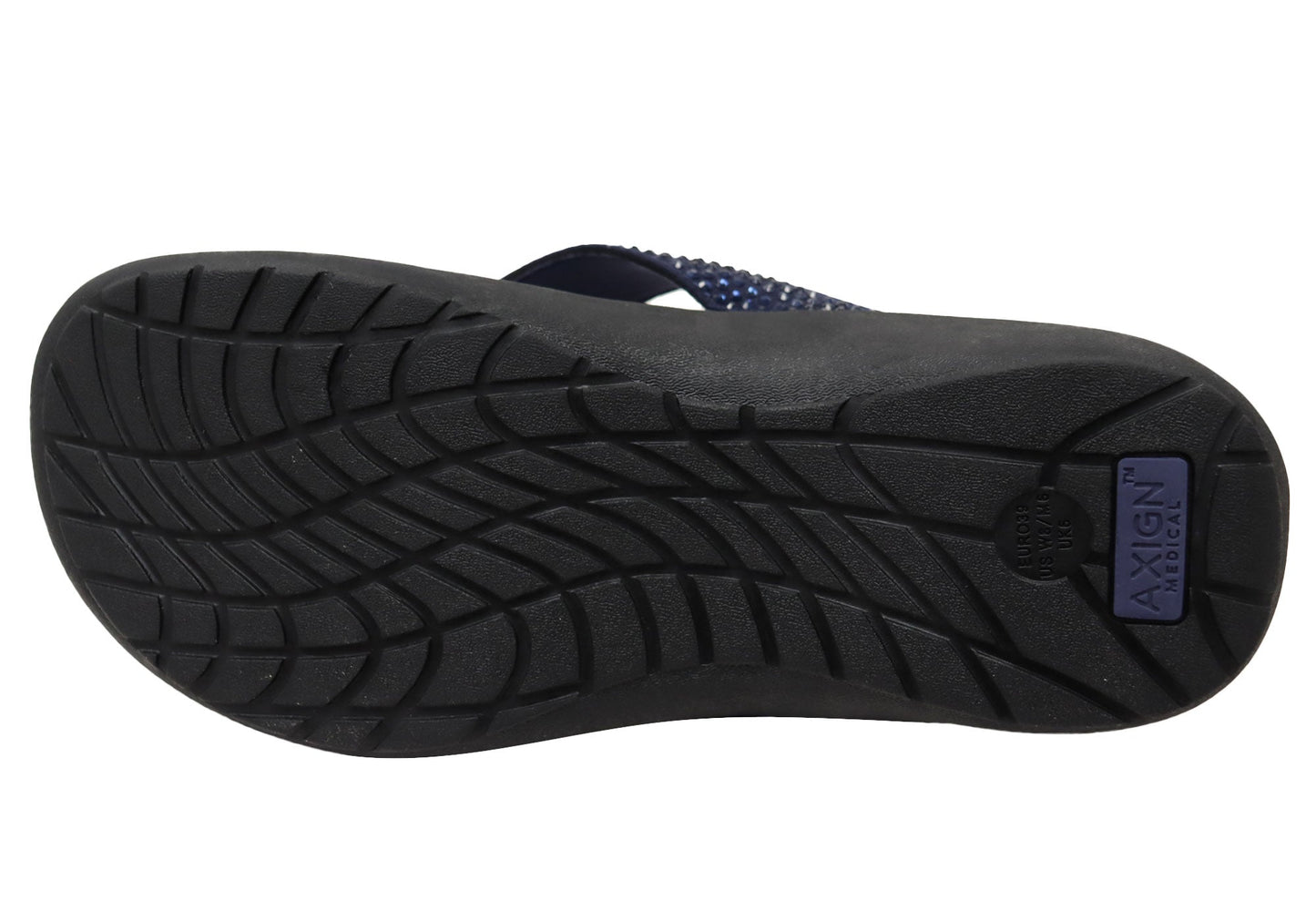 Axign Womens Comfortable Premium Bling Orthotic Thongs Sandals