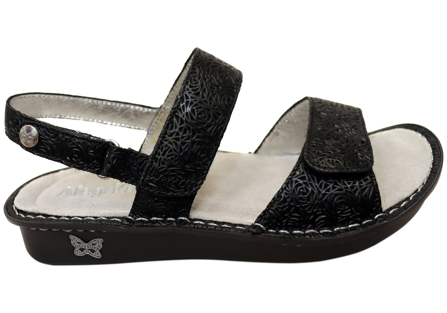 Alegria Verona Womens Comfortable Leather Sandals Inky