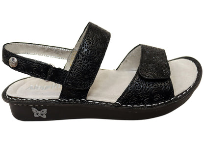 Alegria Verona Womens Comfortable Leather Sandals Inky