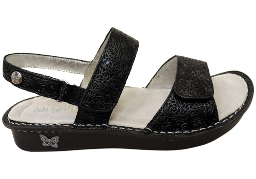 Alegria Verona Womens Comfortable Leather Sandals Inky