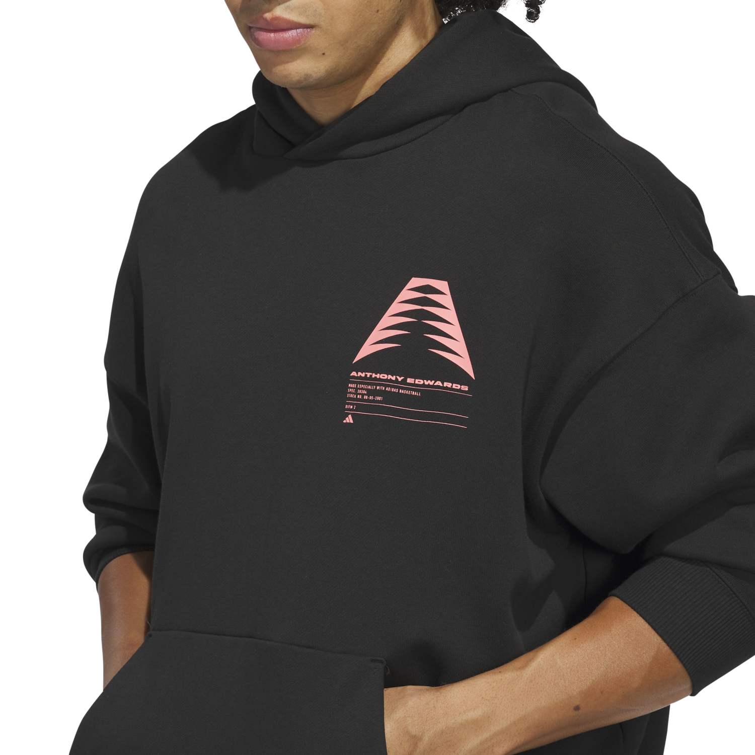 Adidas Men Anthony Edwards Schematic Hoodie Black