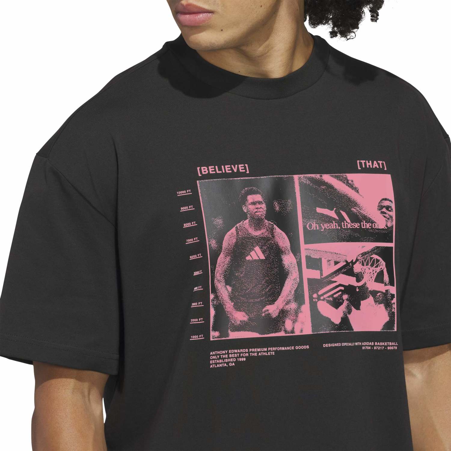 Adidas Men Anthony Edwards Tee Black