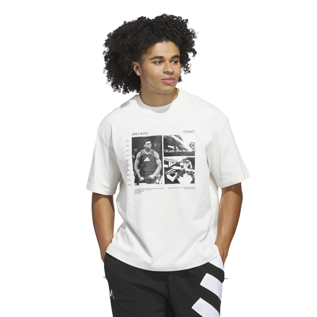 Adidas Men Anthony Edwards Tee White