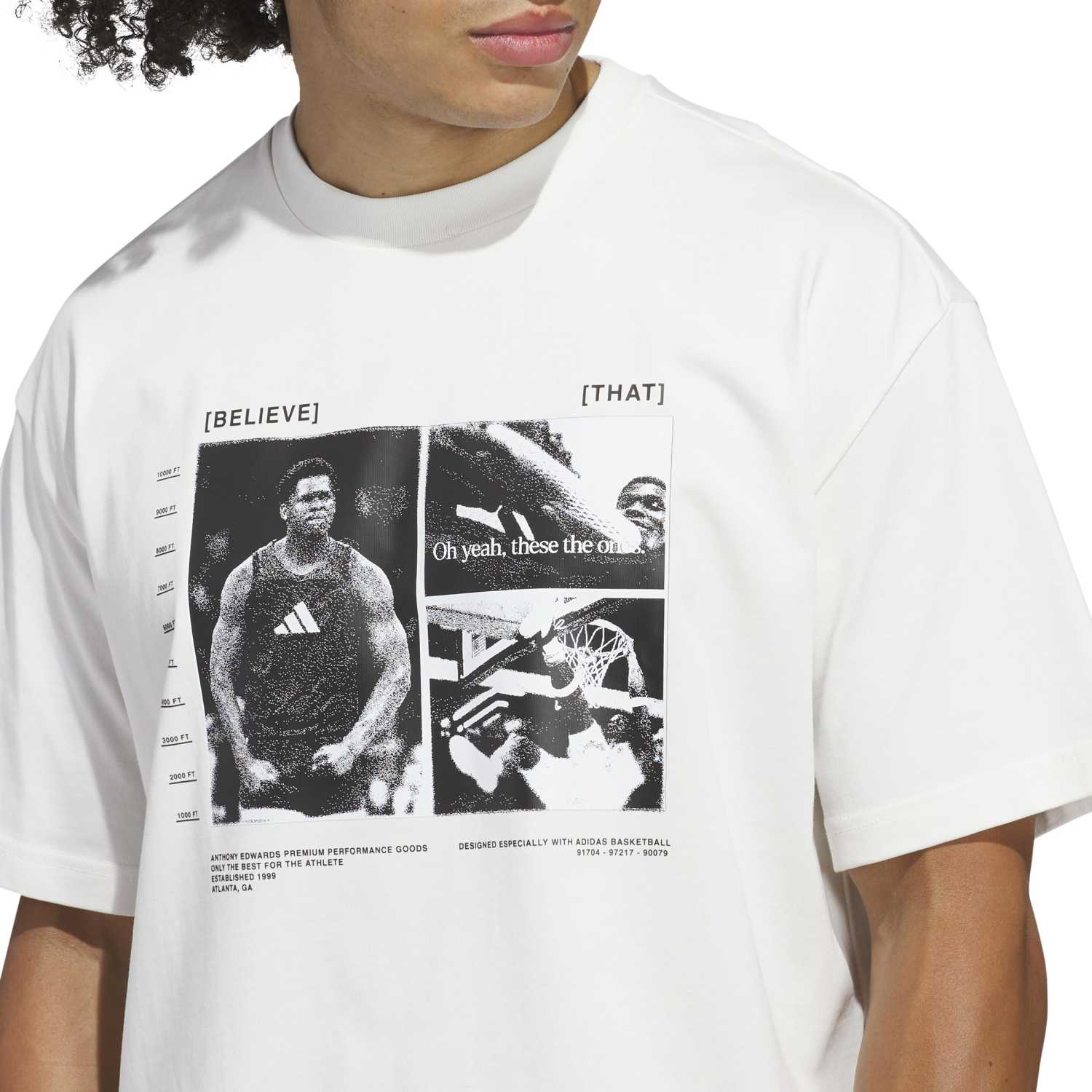 Adidas Men Anthony Edwards Tee White