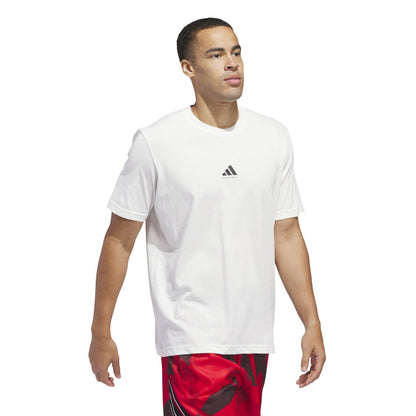 Adidas Men Basketball Graphics Tee White JI7572