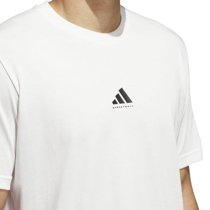 Adidas Men Basketball Graphics Tee White JI7572