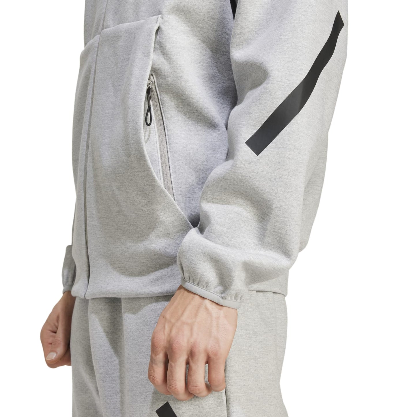 Adidas Men Z.N.E. Full Zip Hooded Track Jacket Grey JF2450