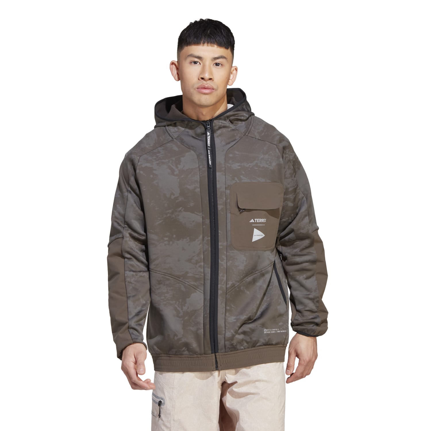 Adidas Terrex Outdoor Men And Wander AWD Mid Jacket Shadow Olive HR7140