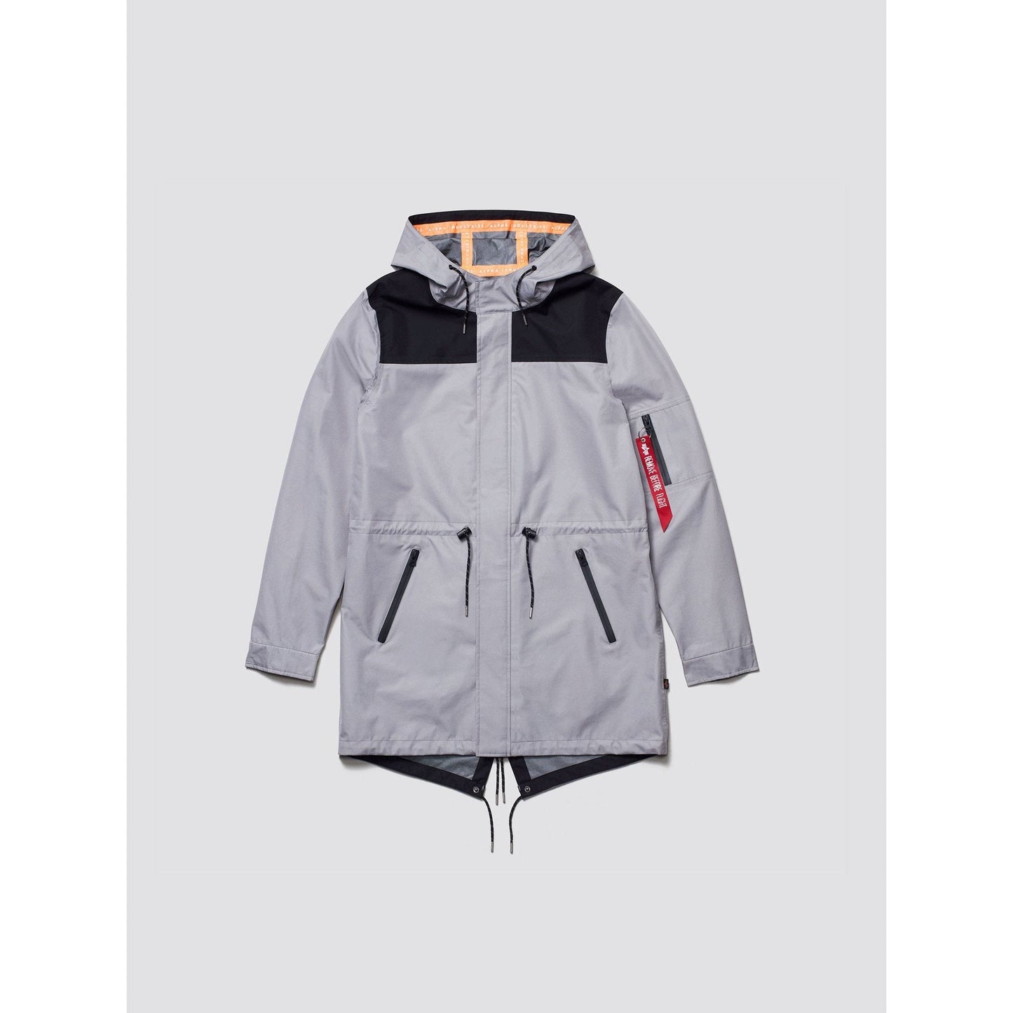 Alpha Industries Deluge Ripstop Fishtail Field Coat New Silver Men MJD49000C1-041