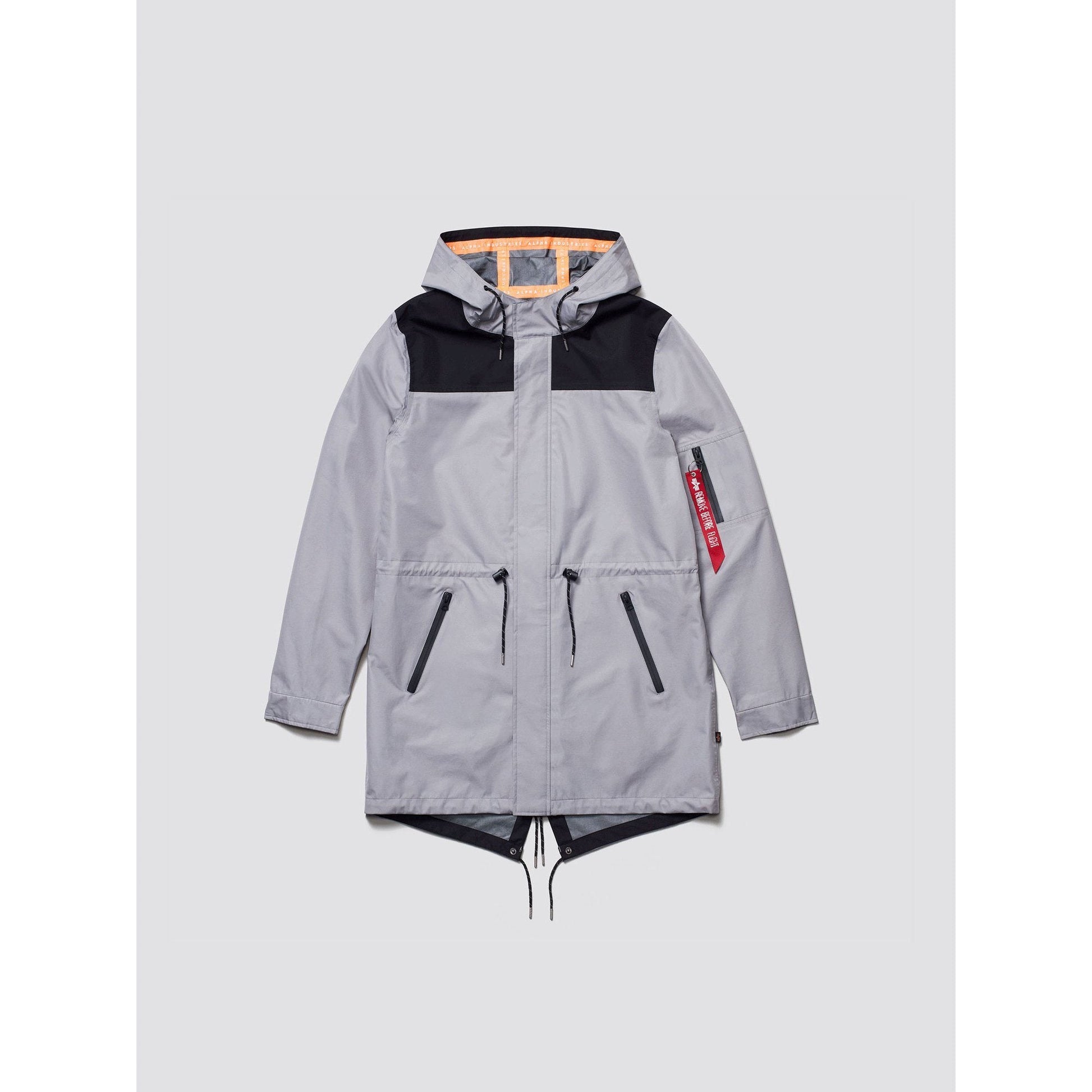 Alpha Industries Deluge Ripstop Fishtail Field Coat New Silver Men MJD49000C1-041