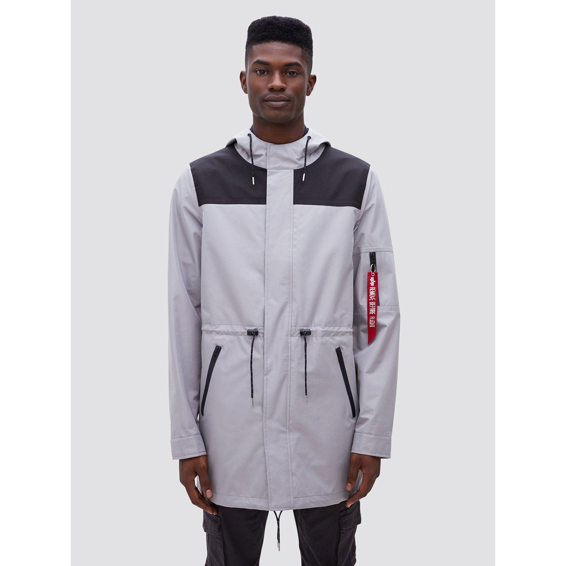 Alpha Industries Deluge Ripstop Fishtail Field Coat New Silver Men MJD49000C1-041
