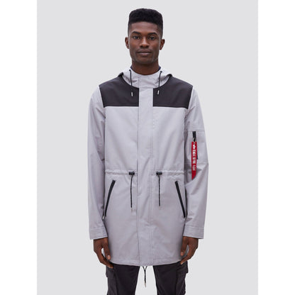 Alpha Industries Deluge Ripstop Fishtail Field Coat New Silver Men MJD49000C1-041
