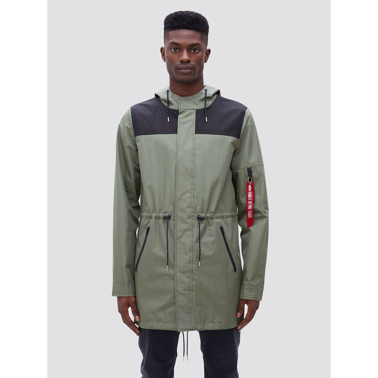 Alpha Industries Deluge Ripstop Fishtail Field Coat Sage Men MJD49000C1-310