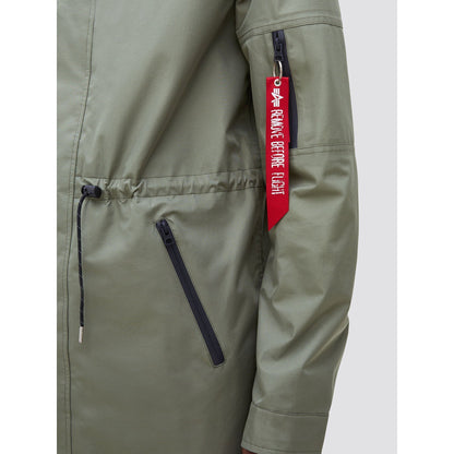 Alpha Industries Deluge Ripstop Fishtail Field Coat Sage Men MJD49000C1-310