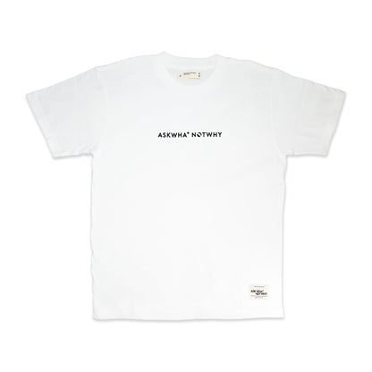AskWhatNotWhy Launch Edition Logo T-Shirt White WHLET002