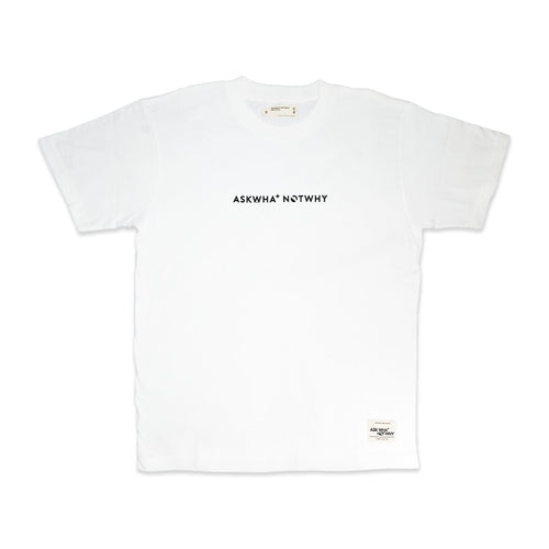 AskWhatNotWhy Launch Edition Logo T-Shirt White WHLET002