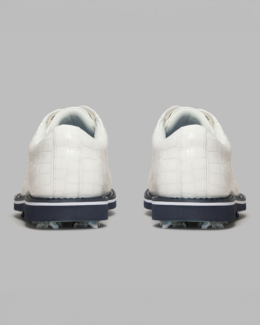 GALLIVANTER G/LOCK Croc Embossed Leather Derby Golf Shoes Snow