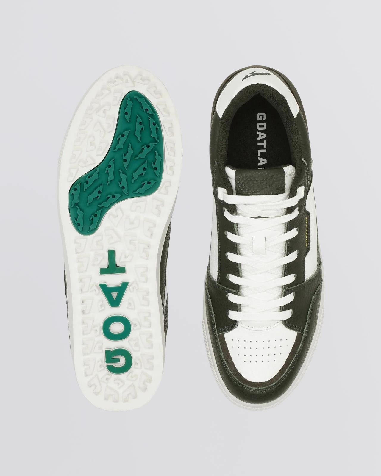The Contour Collection Golf Shoes Dark Green/White Leather