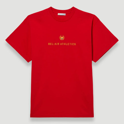 Bel-Air Athletics Men Academy T-Shirt Emb Logo Red