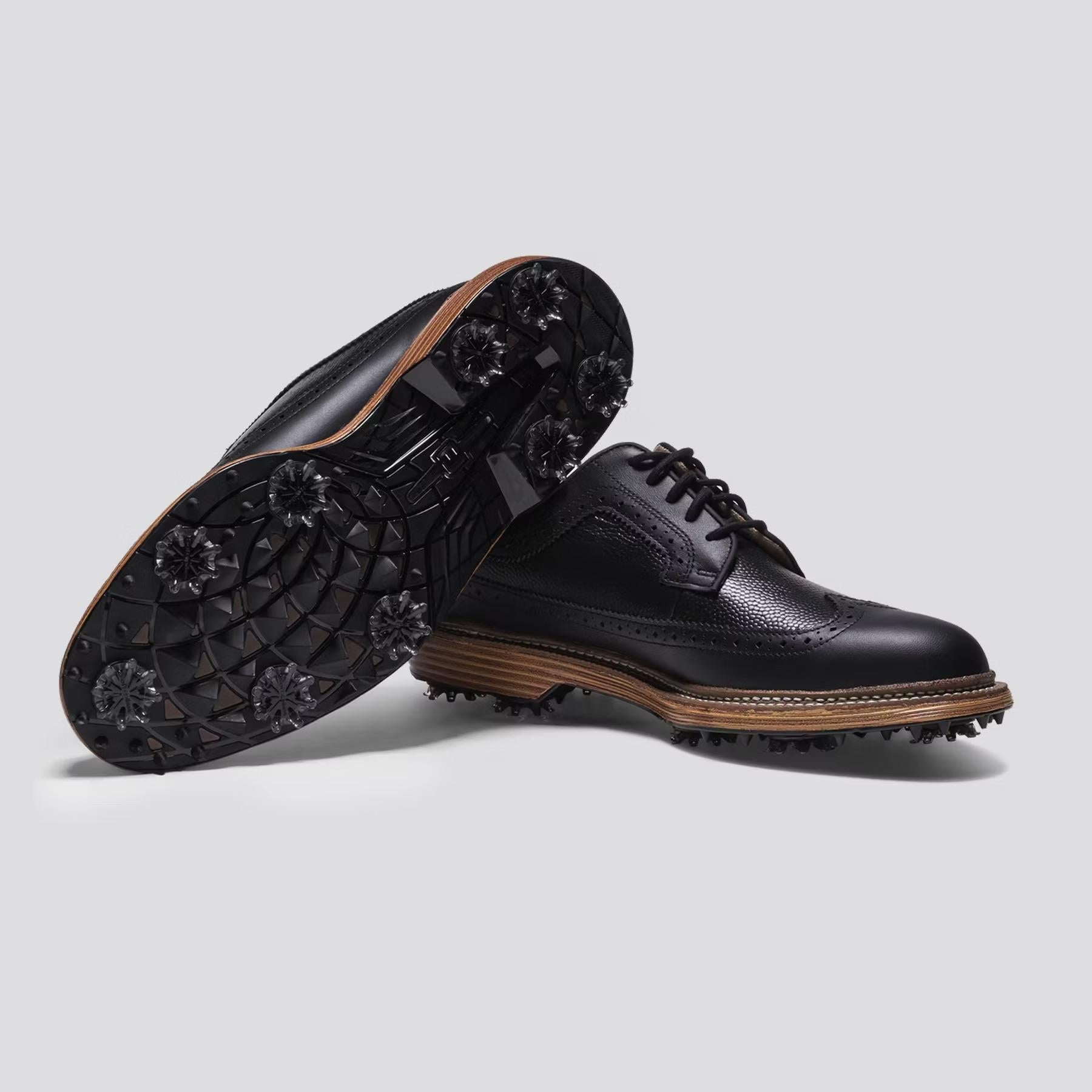 Premiere Series Marquis Cleated Laced Golf Shoes Black/Brown