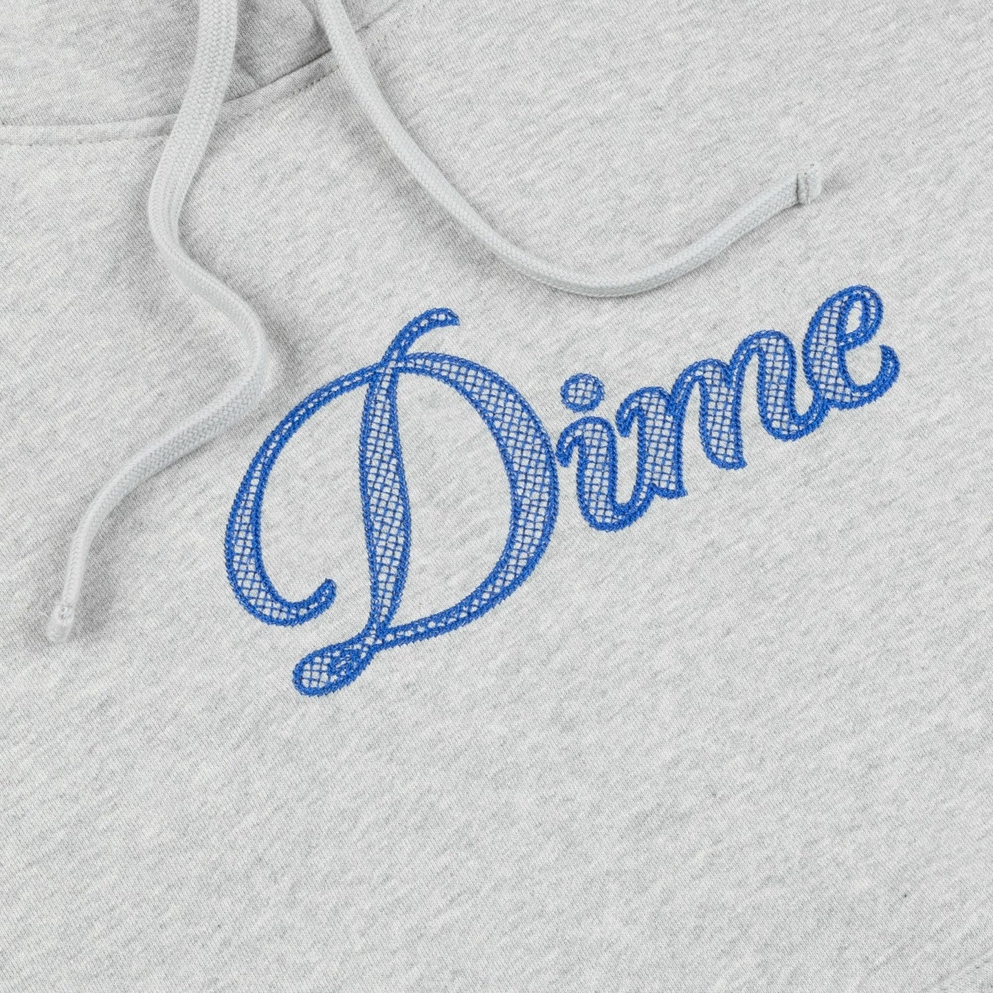 Dime Cursive Logo Hoodie Heather Gray