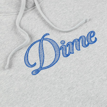Dime Cursive Logo Hoodie Heather Gray