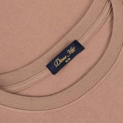 Dime Cursive Small Logo T-Shirt Sepia