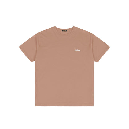 Dime Cursive Small Logo T-Shirt Sepia