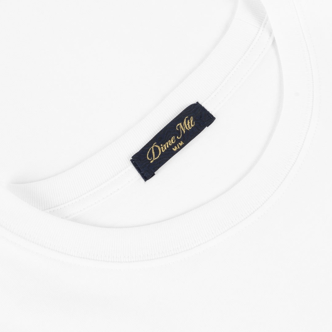 Dime Cursive Small Logo T-Shirt White