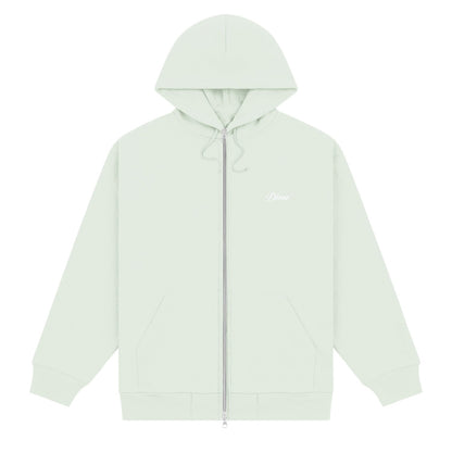 Dime Cursive Small Logo Zip Hoodie Mint