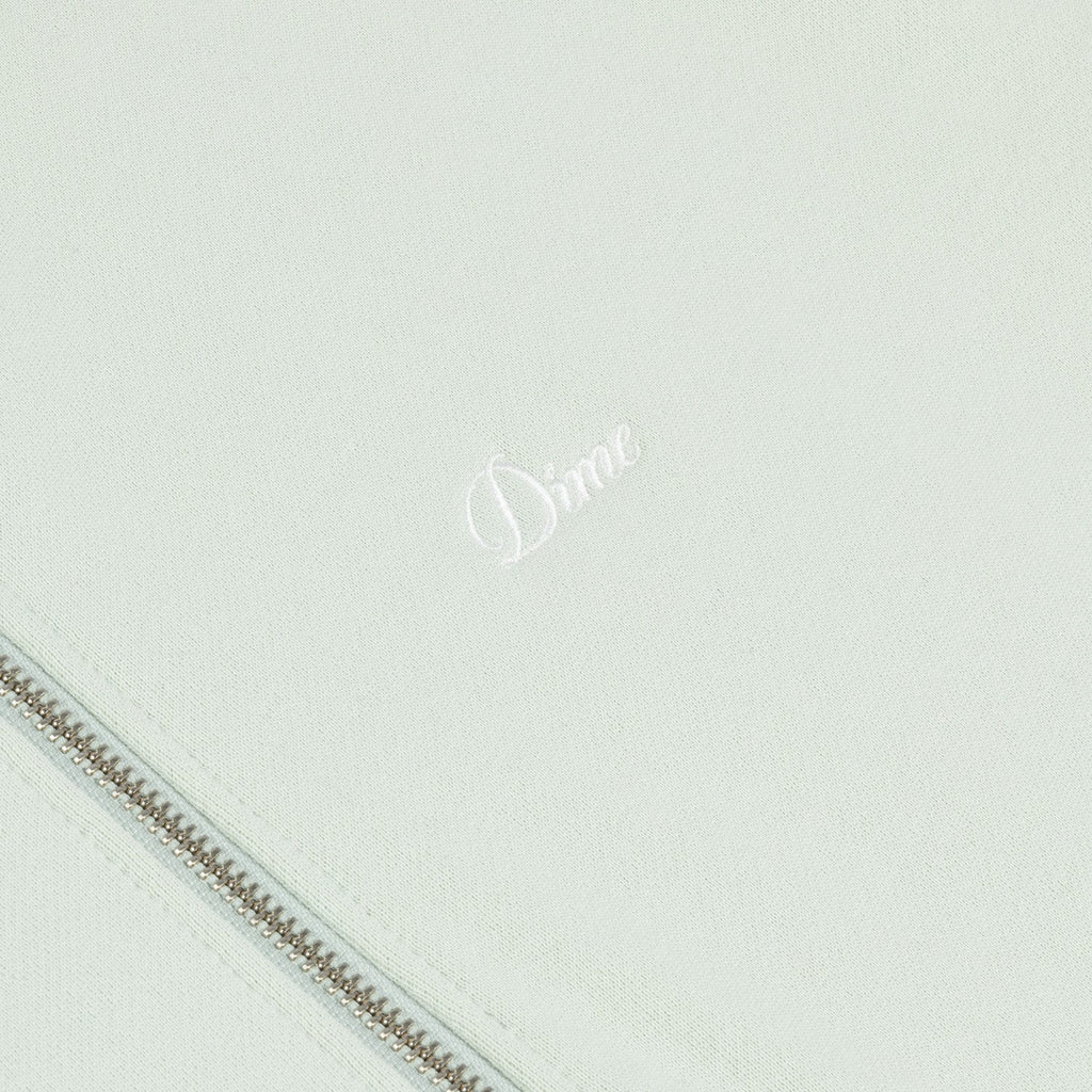 Dime Cursive Small Logo Zip Hoodie Mint